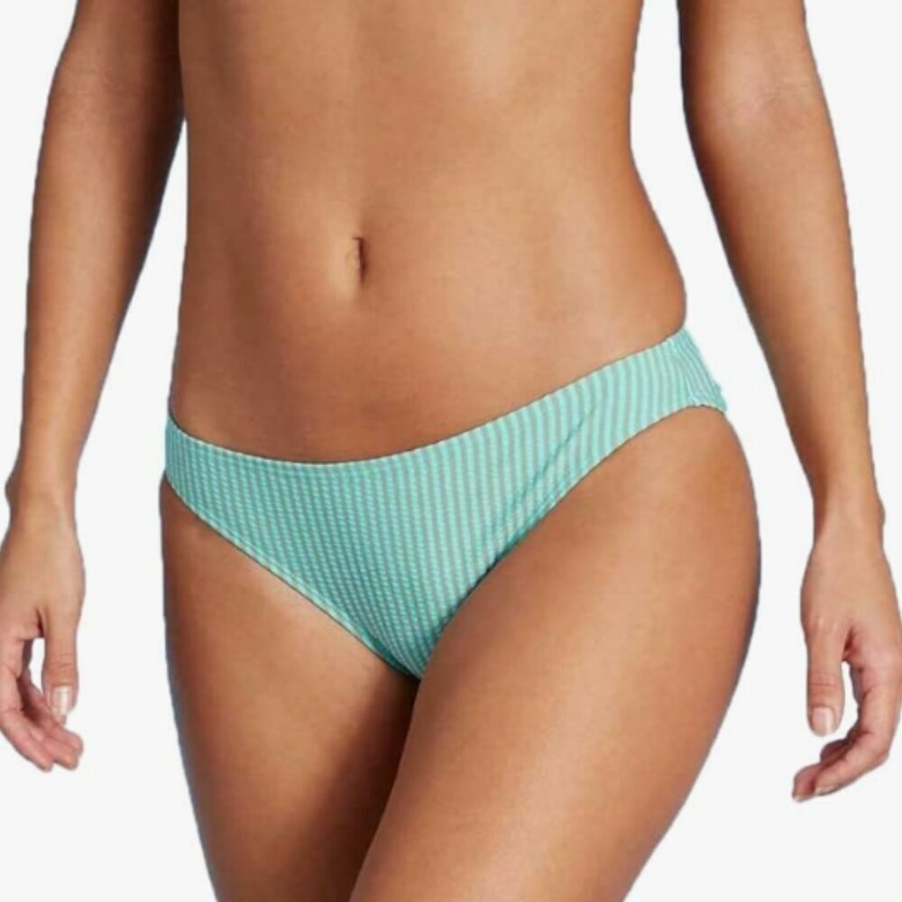 Xhilaration Bikini Bottom Blue Striped Hipster Womens Size Large